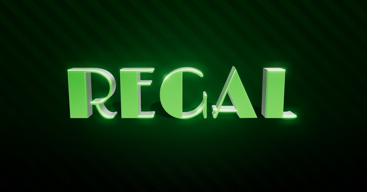 Regal 3D text effect