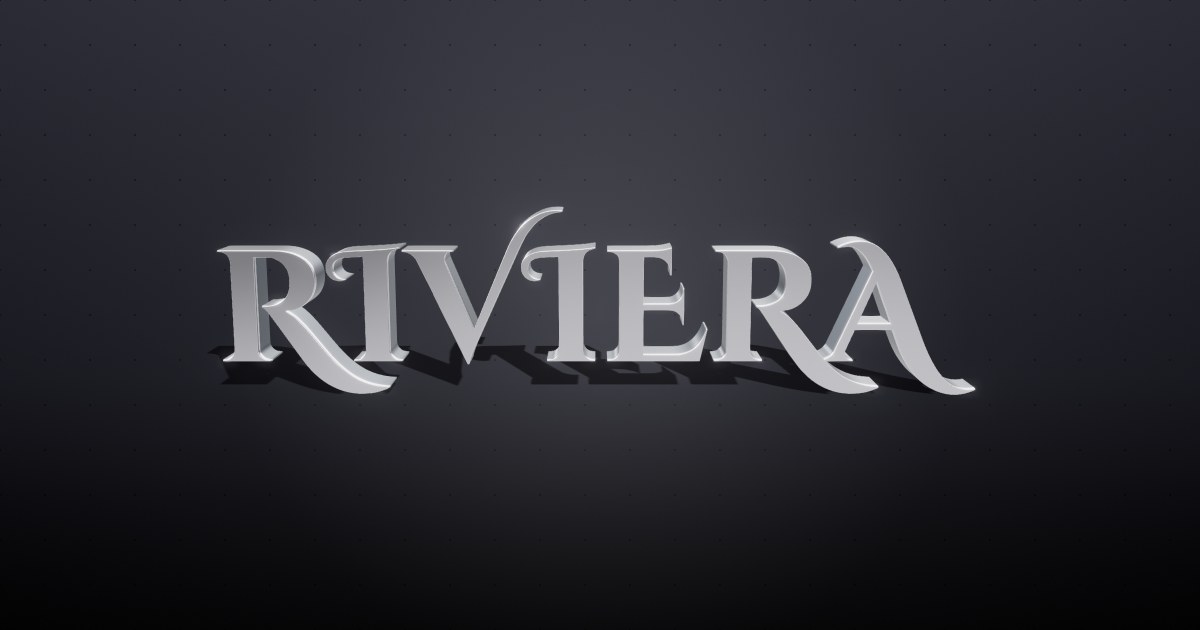 Riviera 3D text effect