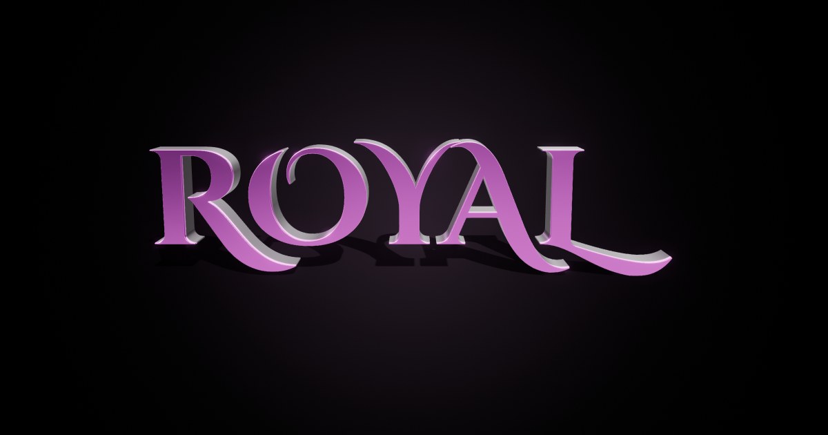 Royal 3D text effect