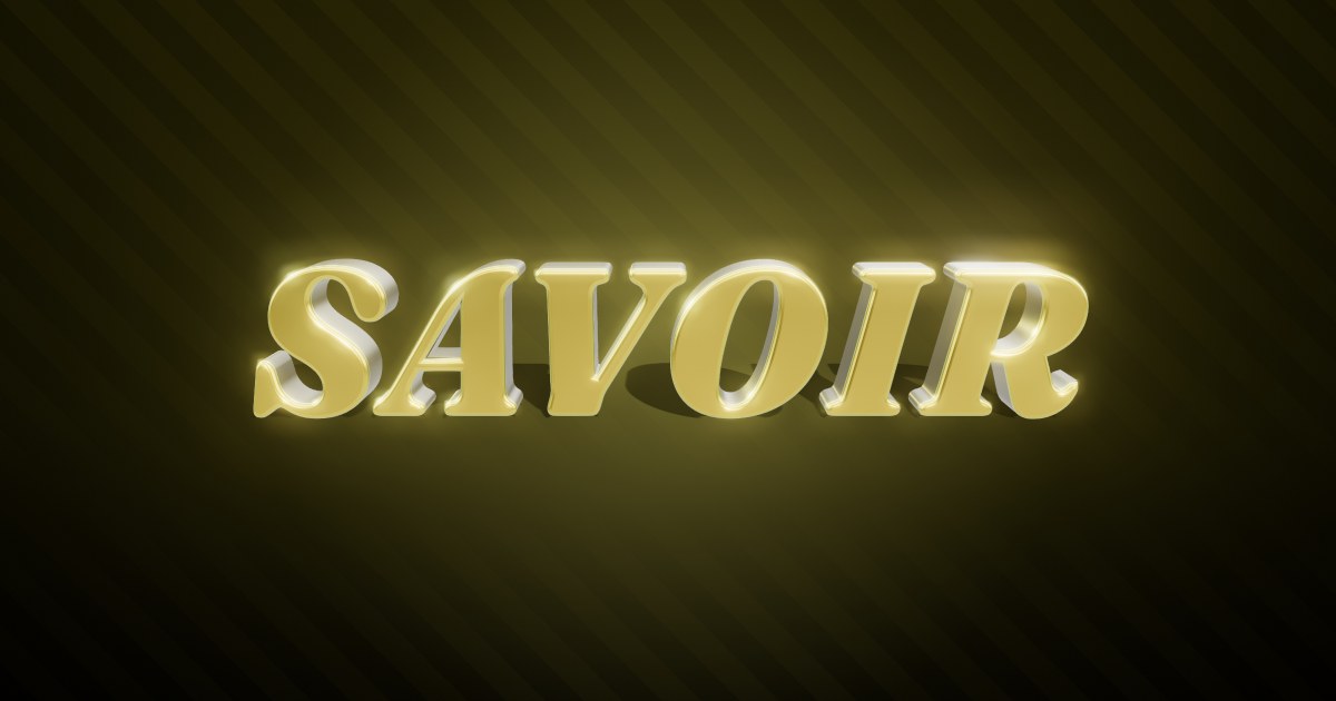 Savoir 3D text effect