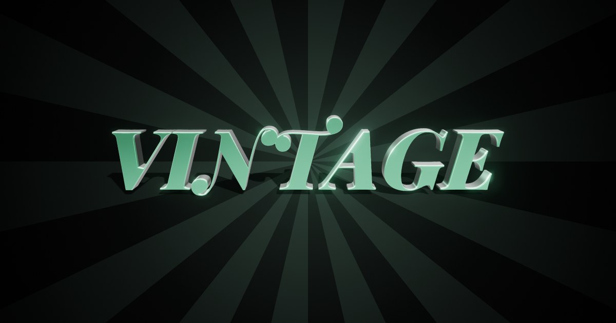 Vintage 3D text effect