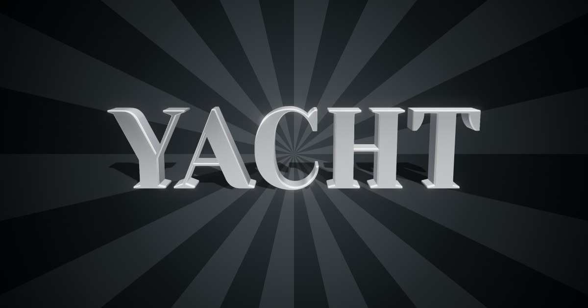 Yacht 3D text effect