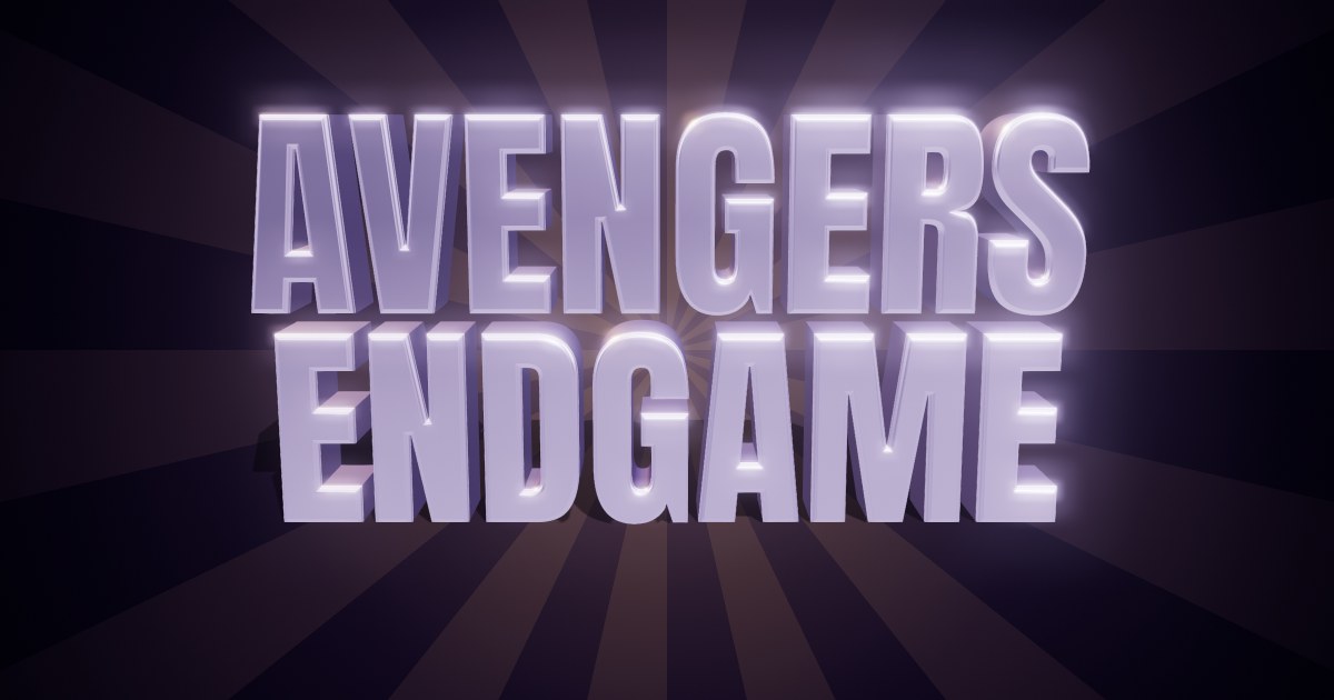 Avengers: Endgame 3D text effect