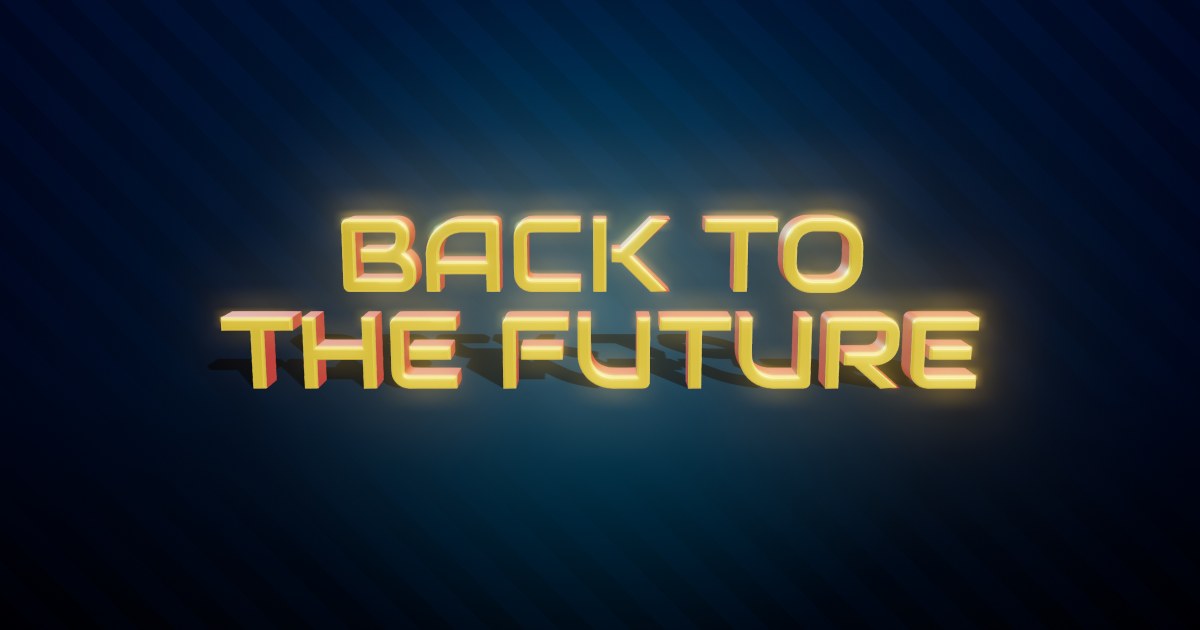 Back to the Future 3D text effect