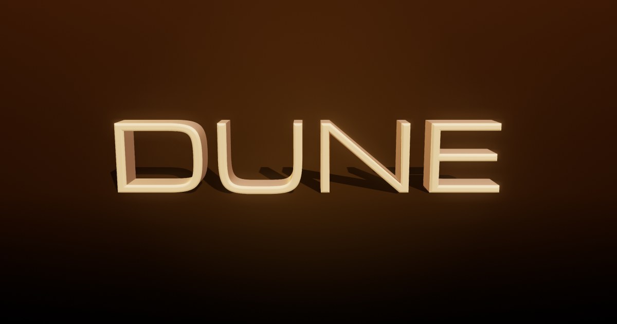 Dune 3D text effect