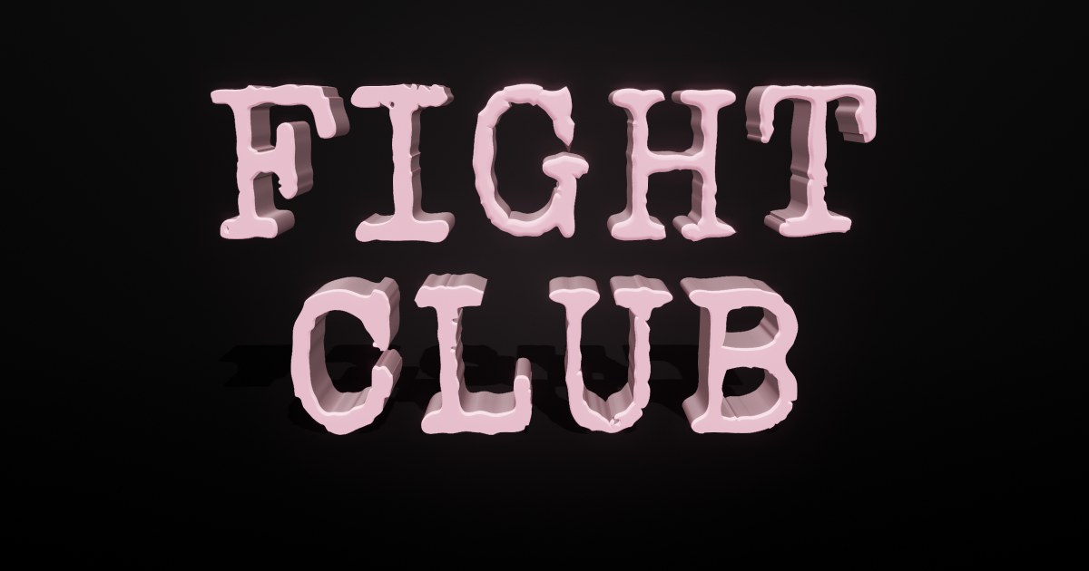 Fight Club 3D text effect