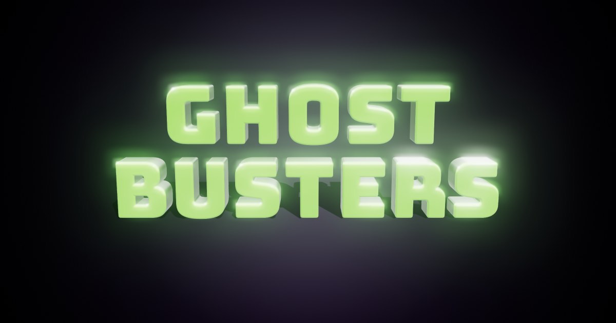 Ghostbusters 3D text effect