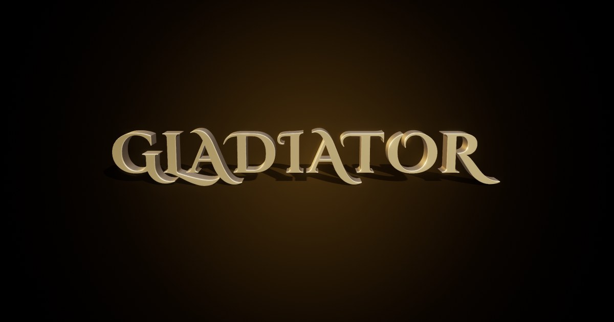 Gladiator 3D text effect