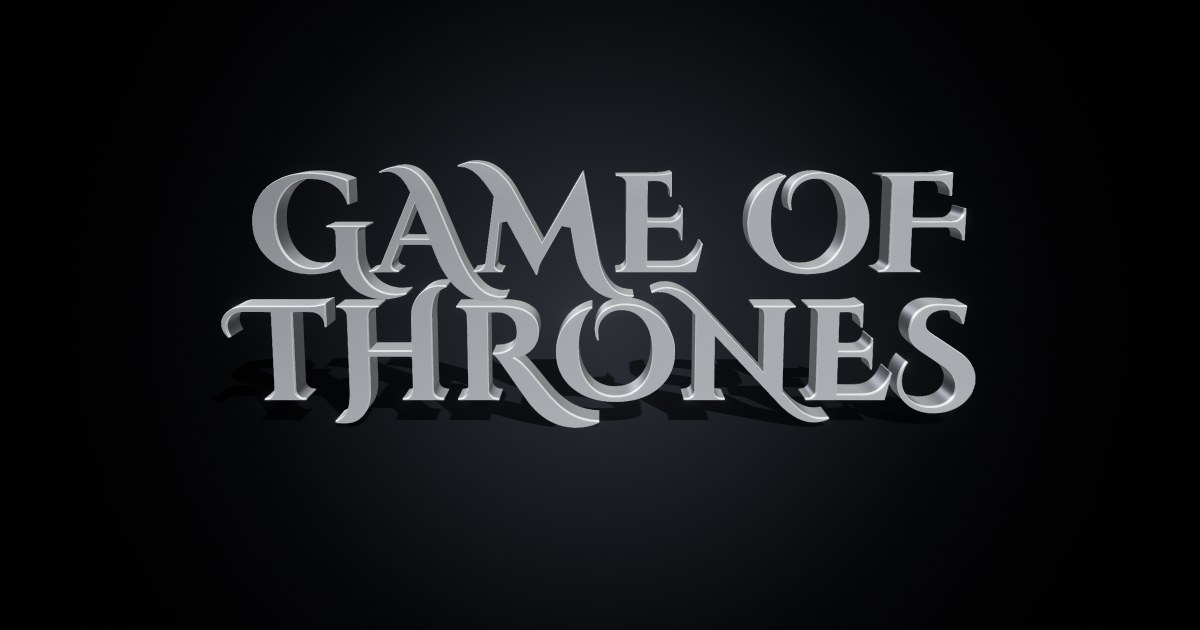 Game of Thrones 3D text effect