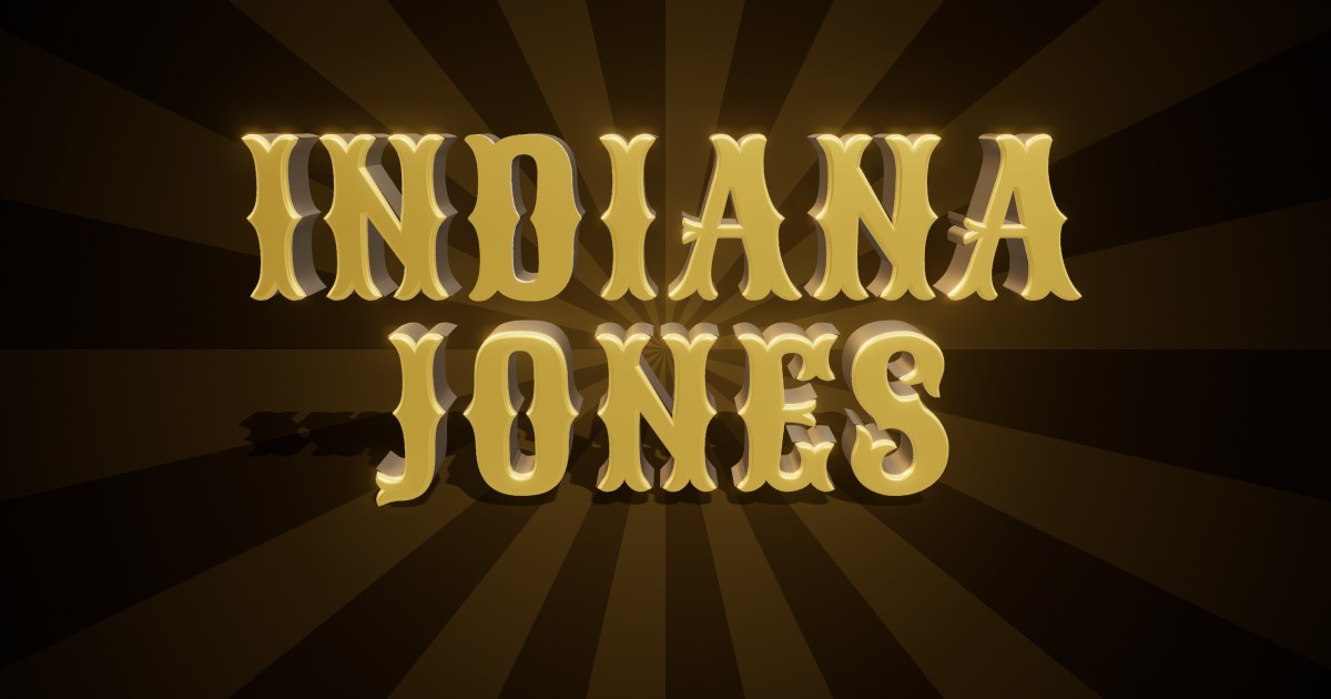 Indiana Jones 3D text effect