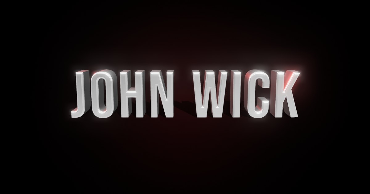 John Wick 3D text effect