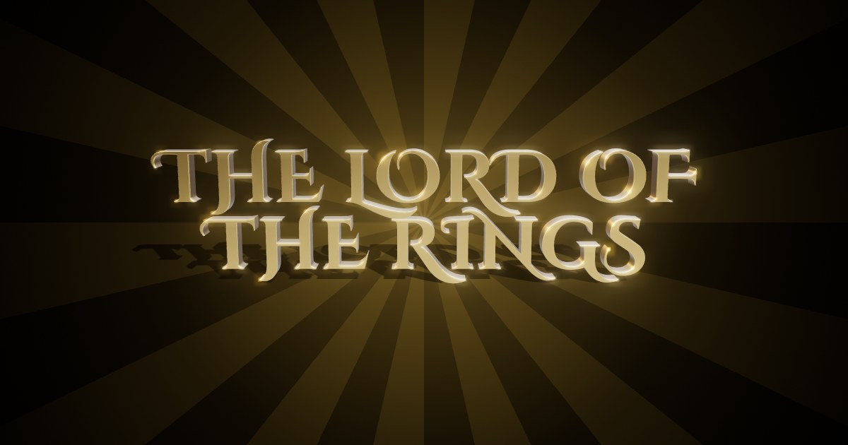 Lord of the Rings 3D text effect