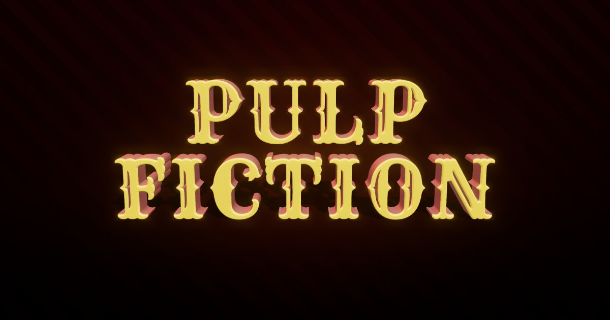 Pulp Fiction 3D text effect