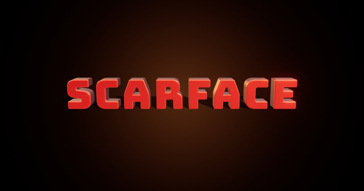 Scarface 3D text effect