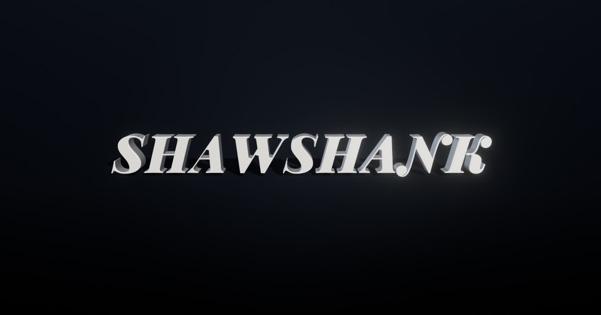 The Shawshank Redemption 3D text effect