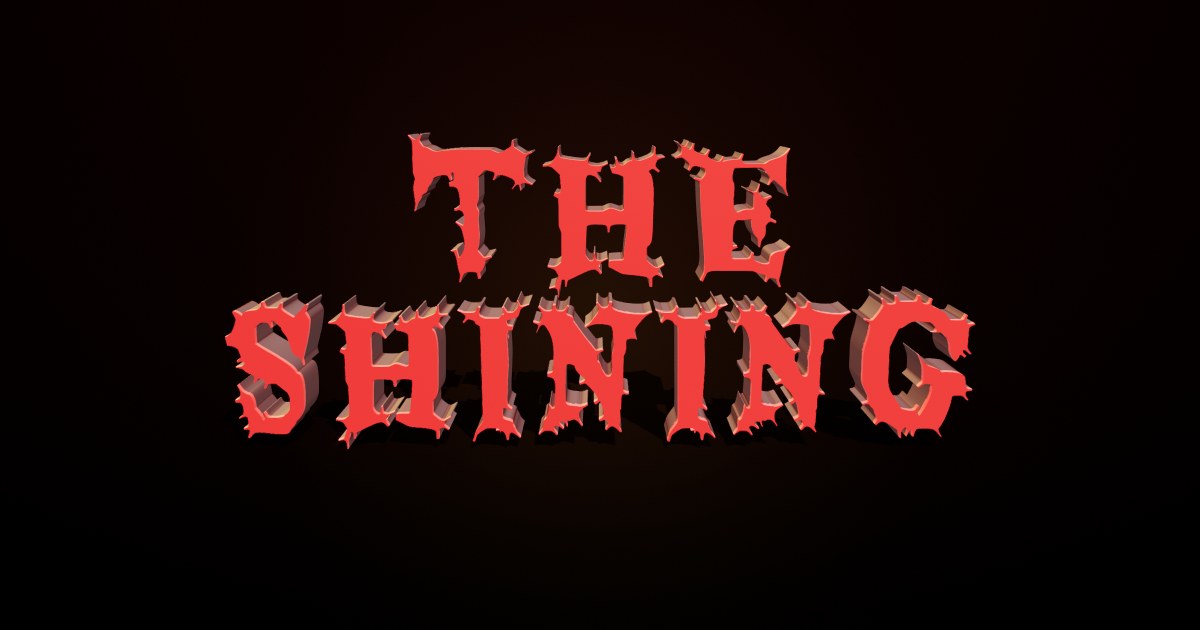 The Shining 3D text effect