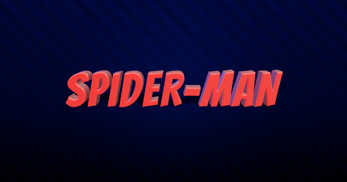 Spider-Man 3D text effect