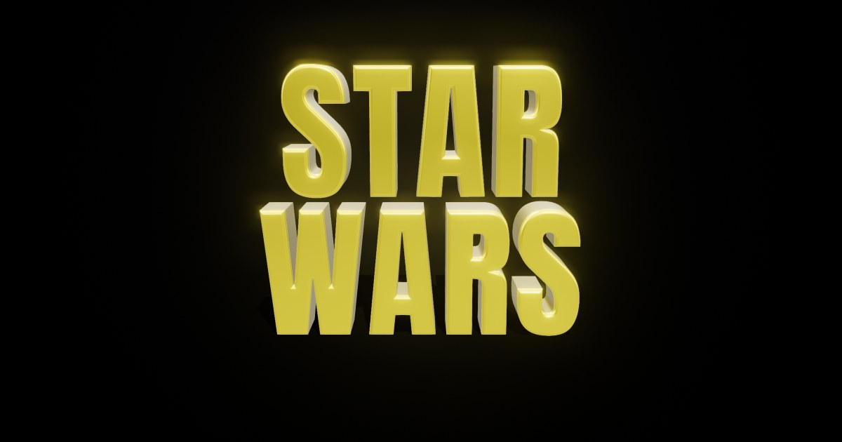 Star Wars 3D text effect