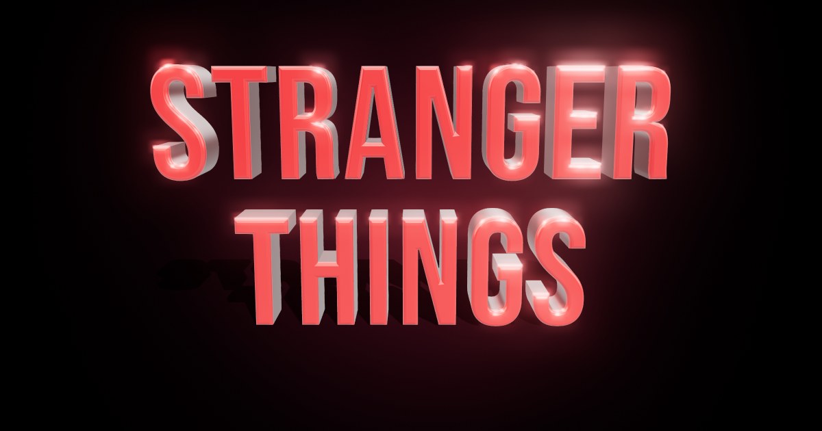 Stranger Things 3D text effect