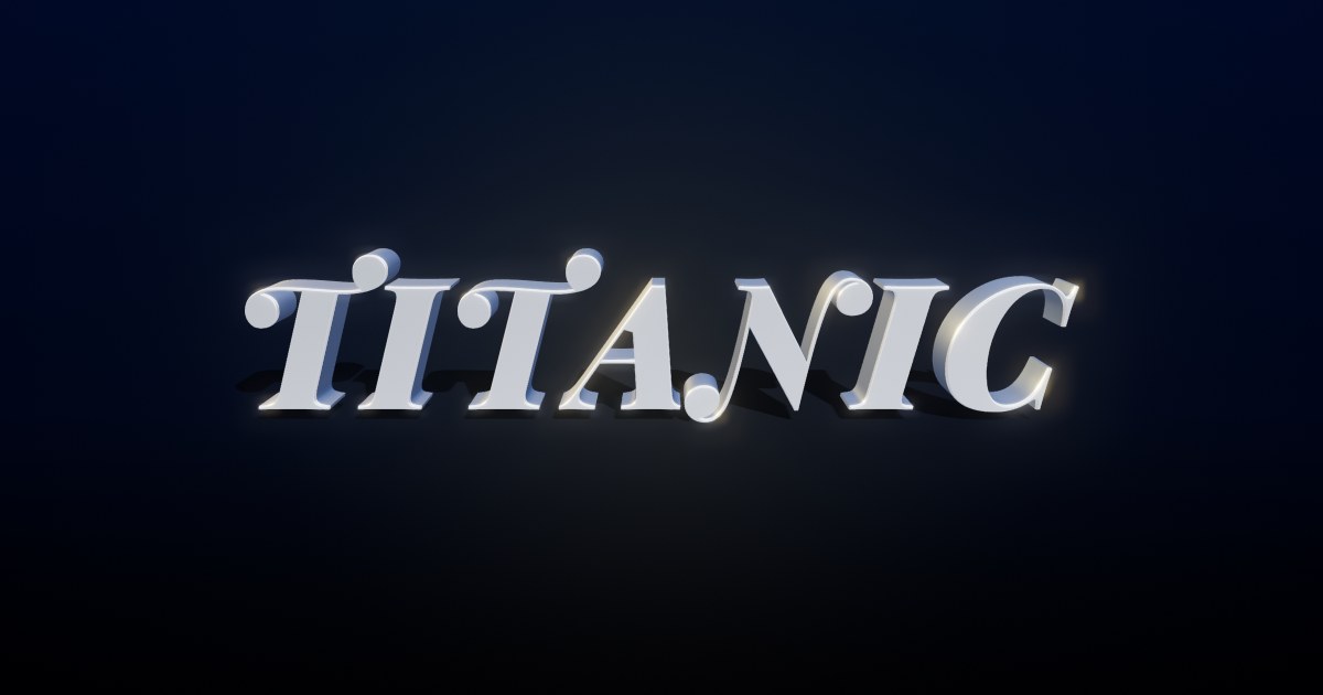 Titanic 3D text effect