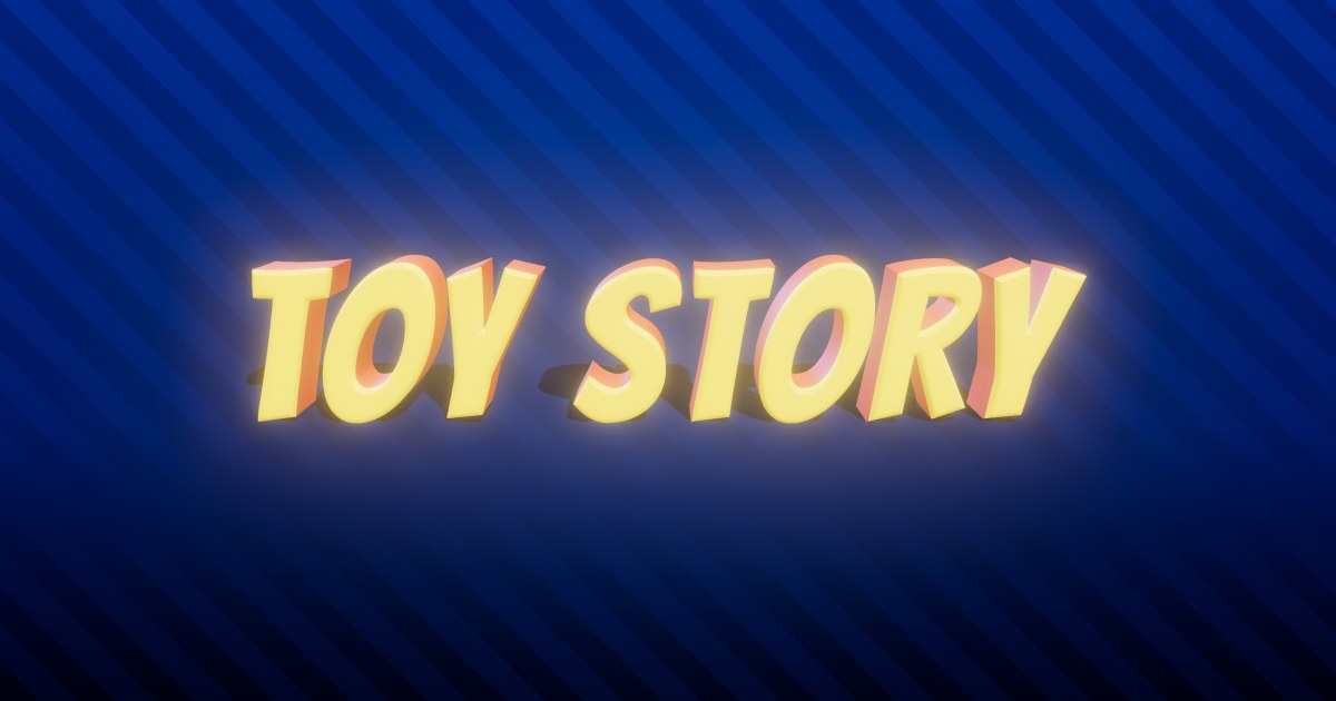 Toy Story 3D text effect