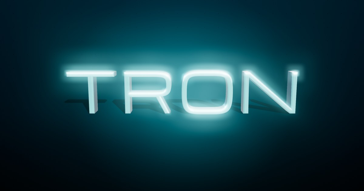 Tron Legacy 3D text effect