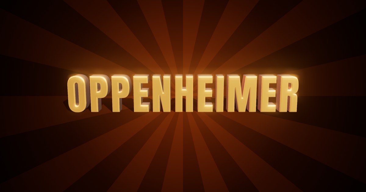 Oppenheimer 3D text effect
