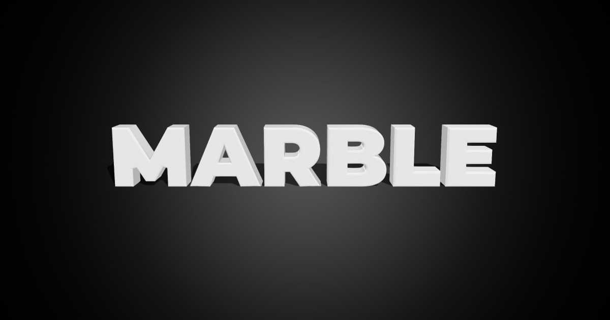 Marble Studio 3D text effect