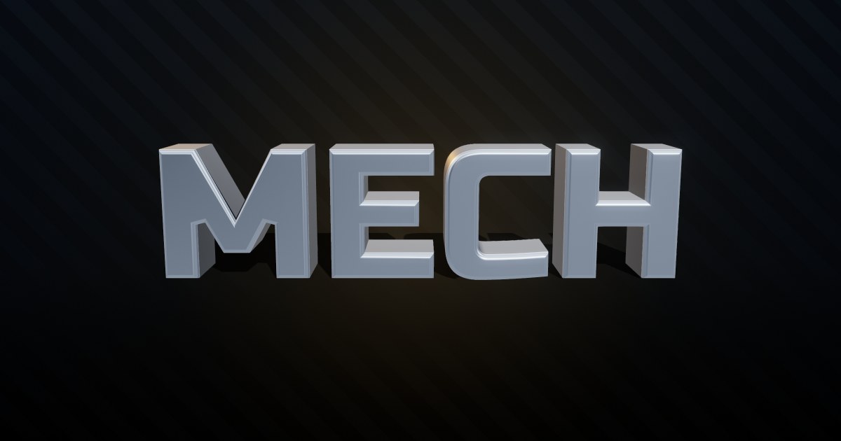 Mech Armor 3D text effect