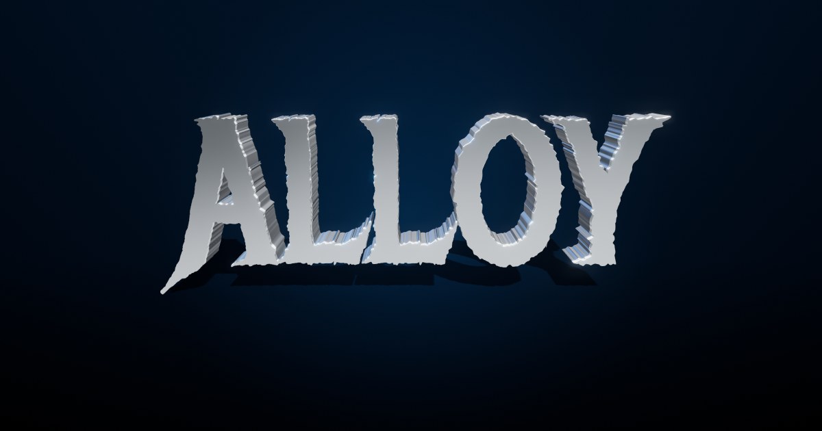 Alloy 3D text effect