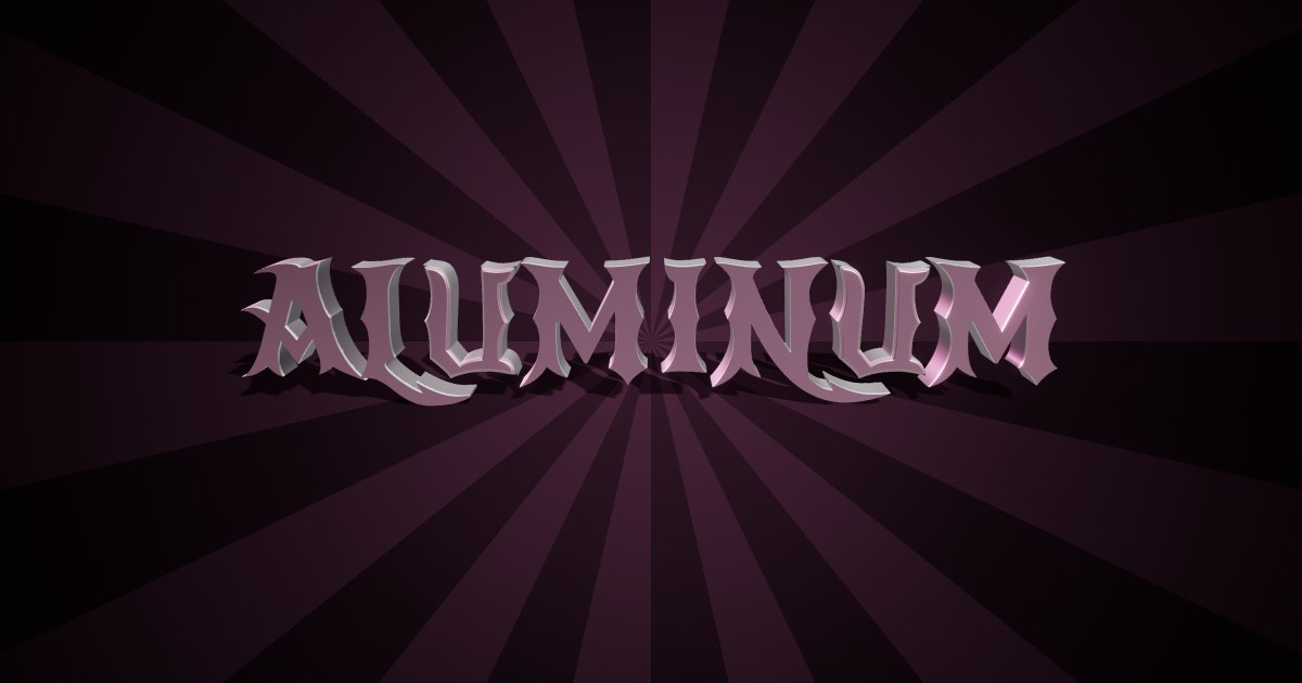 Aluminum 3D text effect