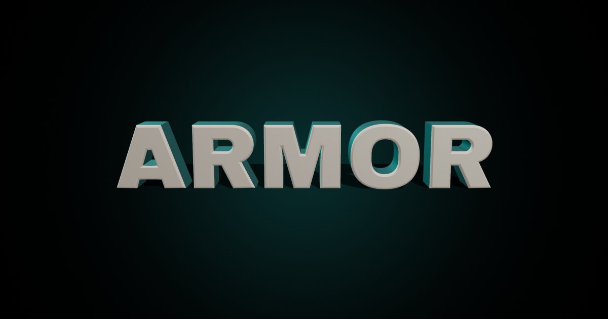 Armor 3D text effect