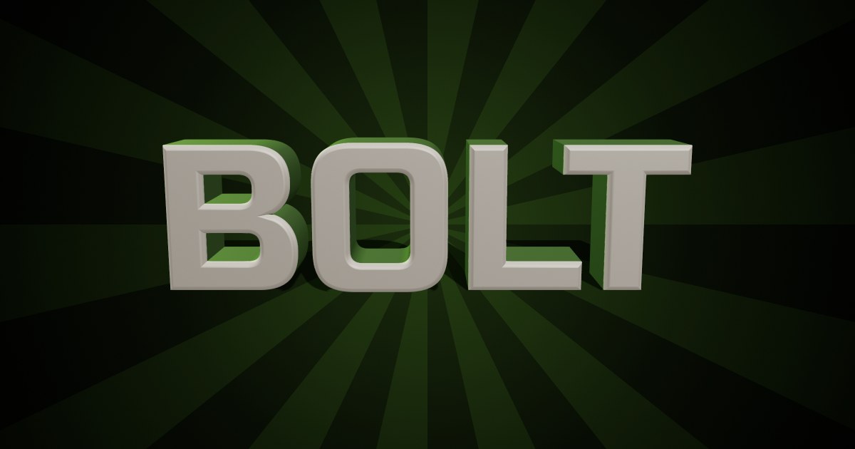 Bolt 3D text effect