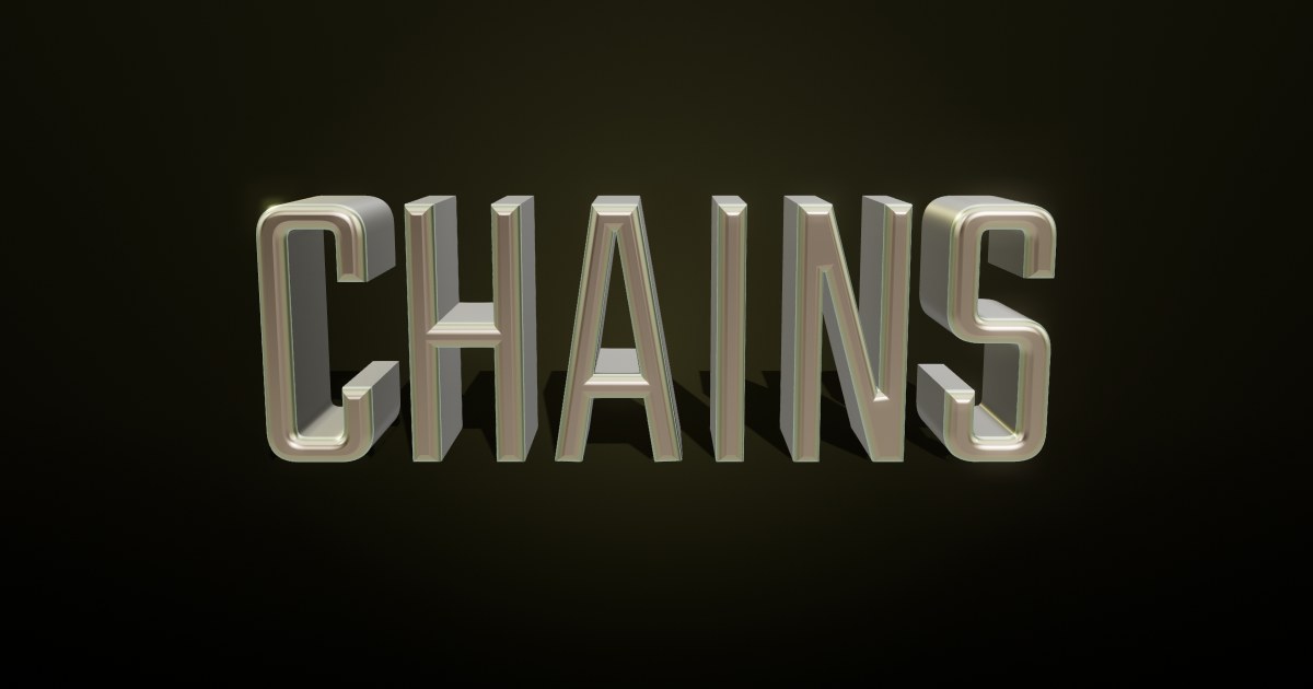 Chains 3D text effect