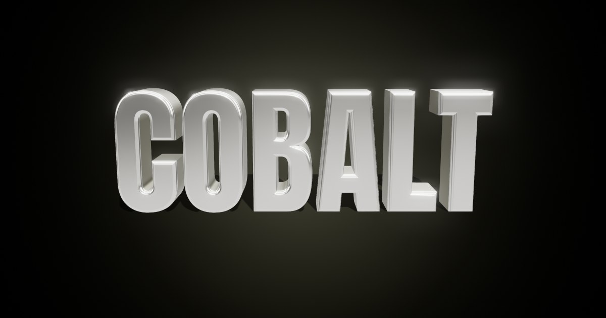 Cobalt 3D text effect