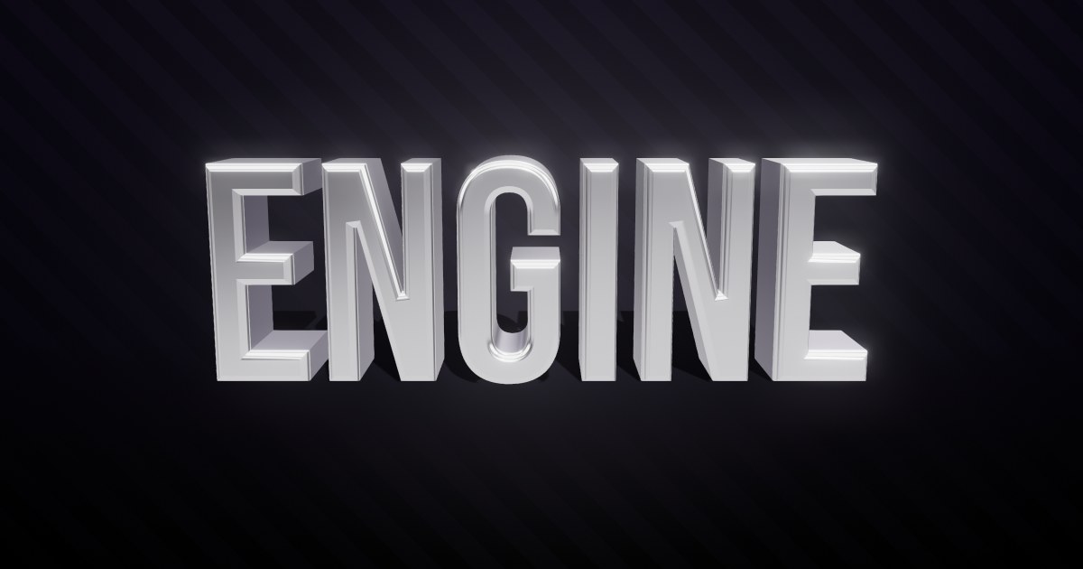 Engine 3D text effect