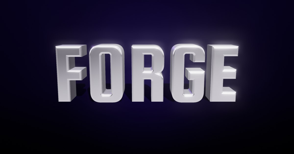 Forge 3D text effect
