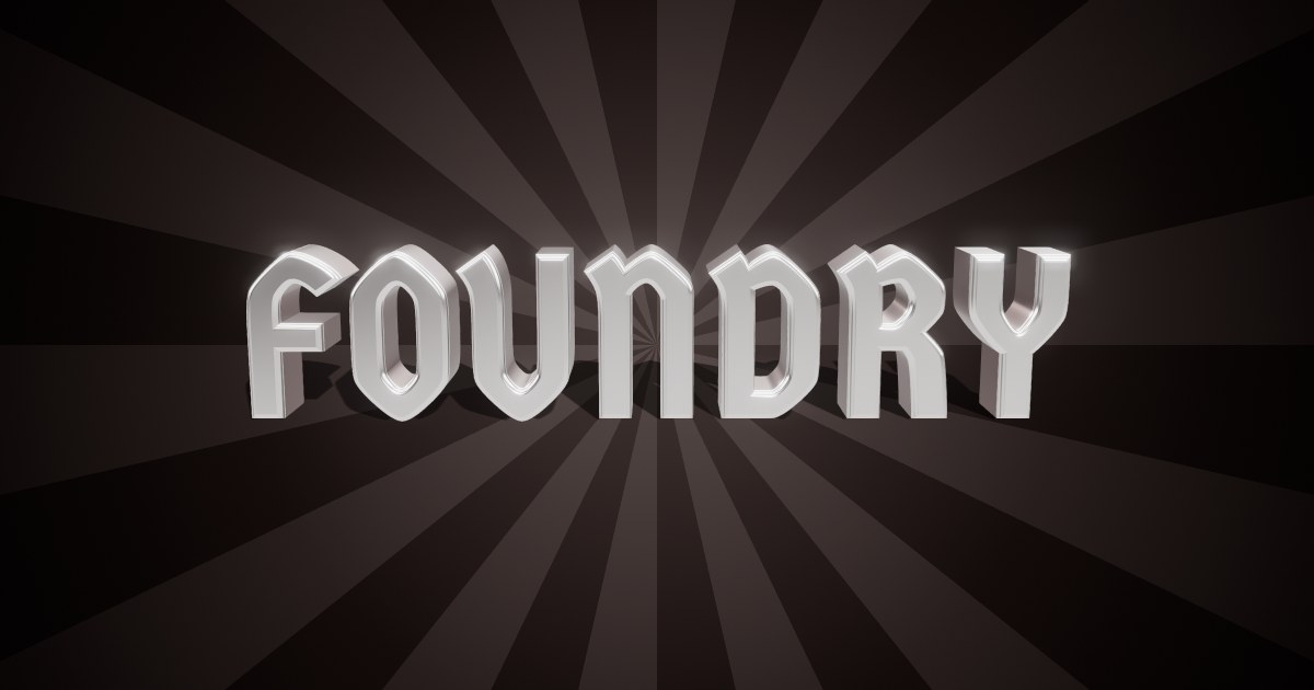 Foundry 3D text effect