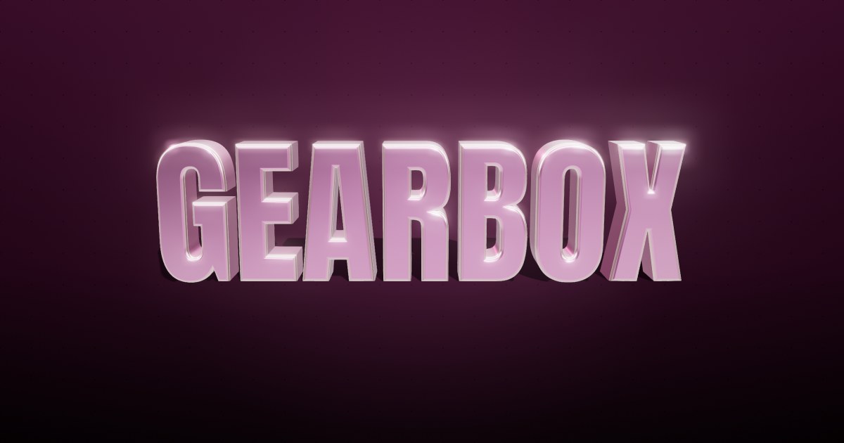 Gearbox 3D text effect