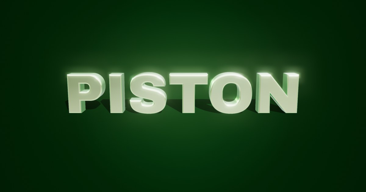 Piston 3D text effect