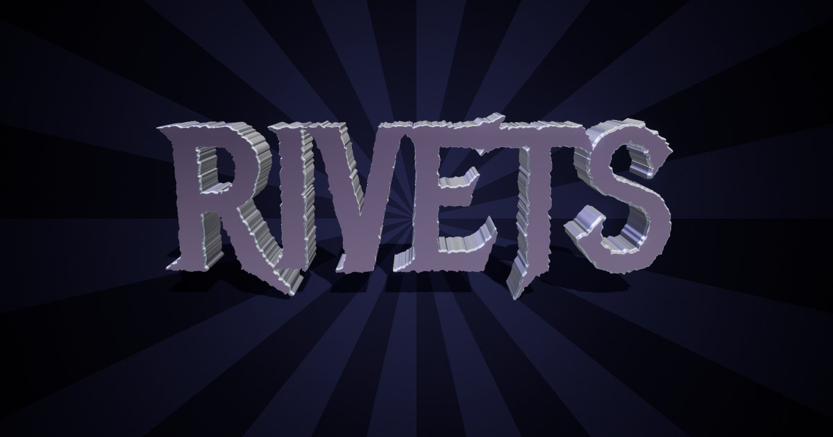 Rivets 3D text effect