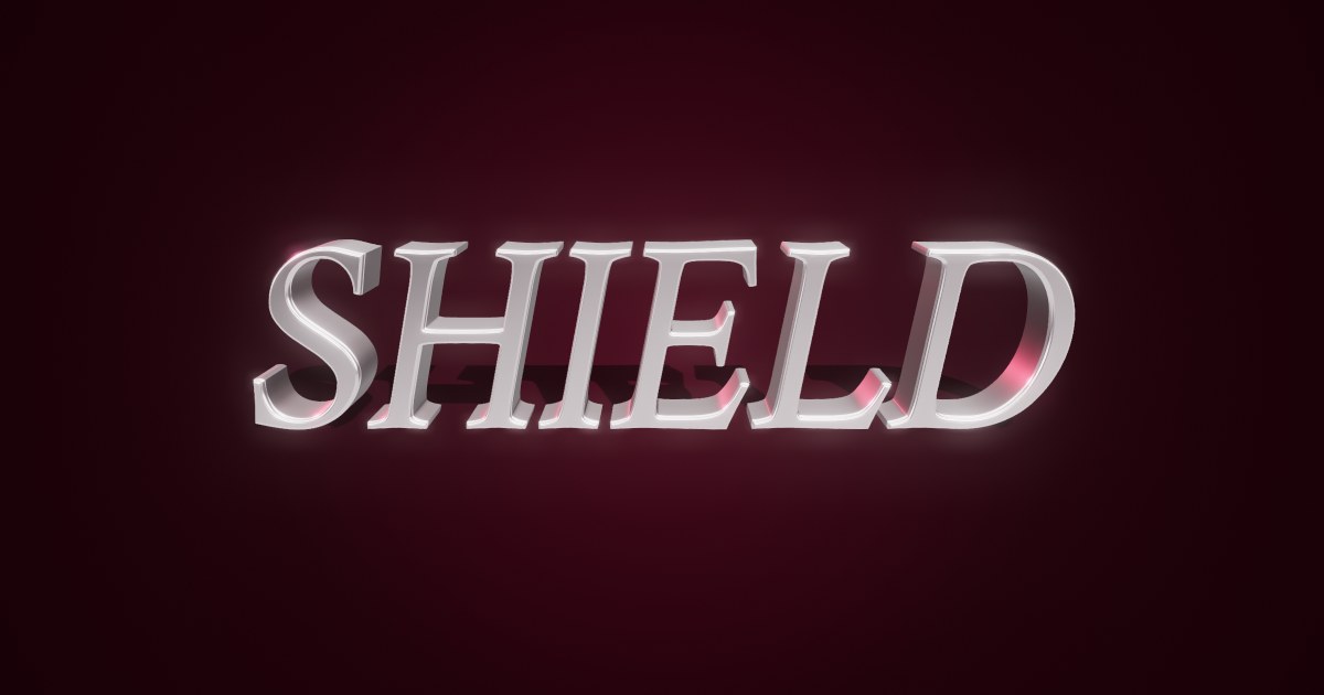 Shield 3D text effect