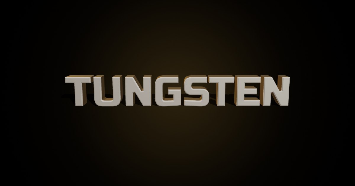 Tungsten 3D text effect