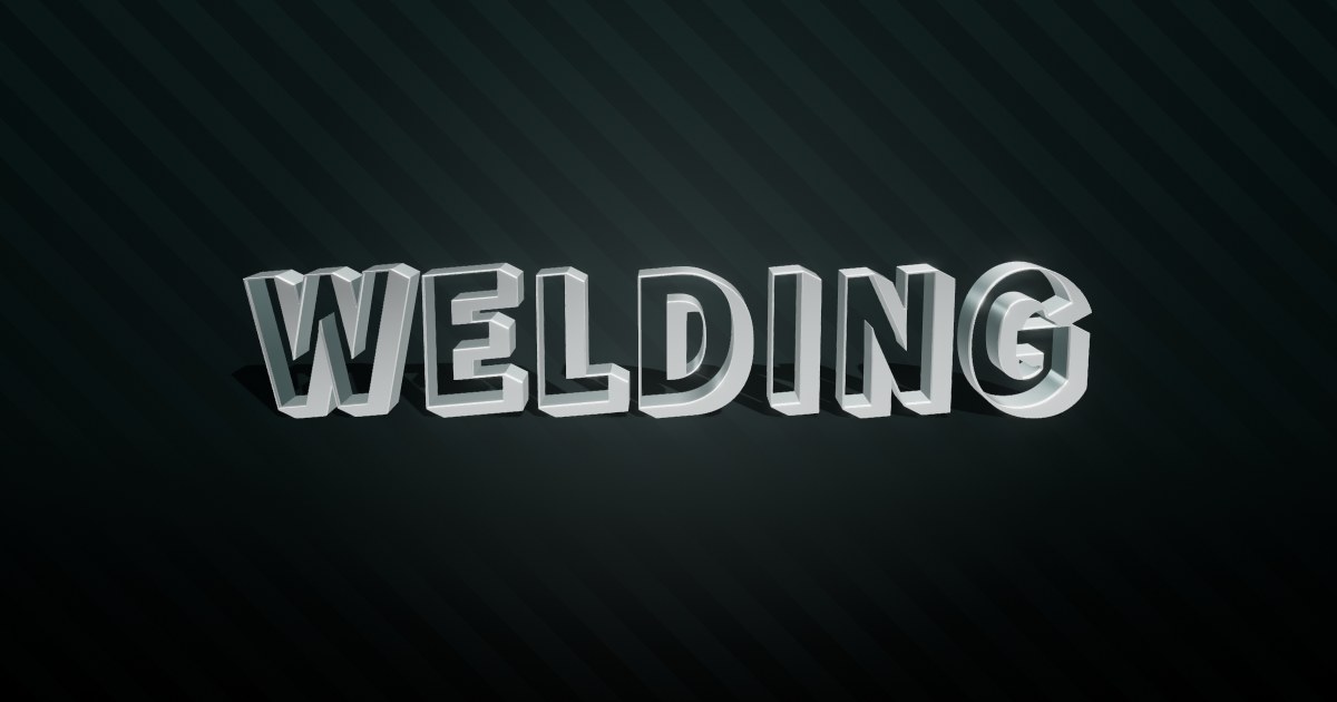 Welding 3D text effect