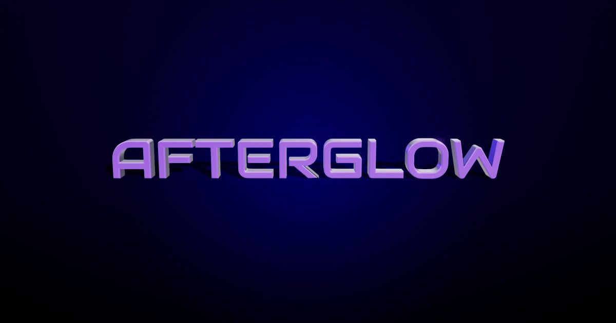 Afterglow 3D text effect