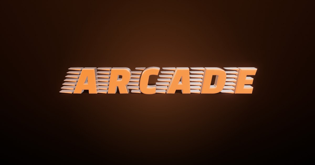 Arcade 3D text effect