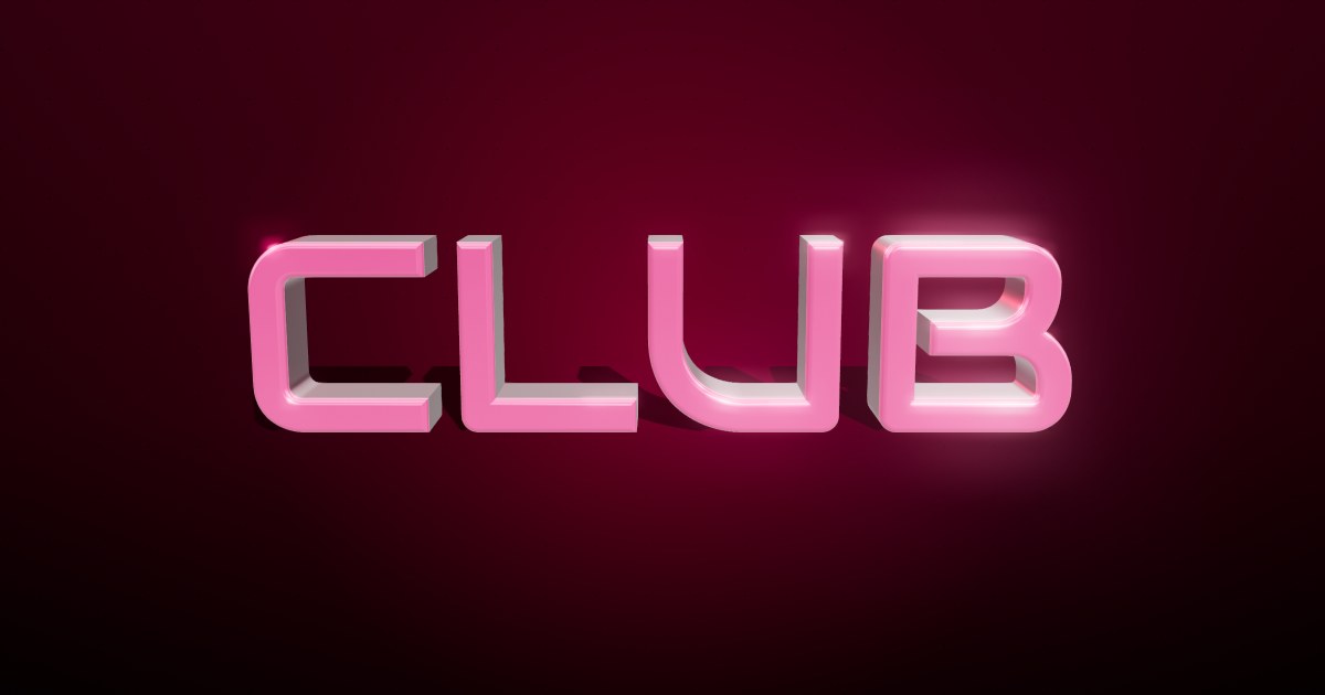 Club 3D text effect