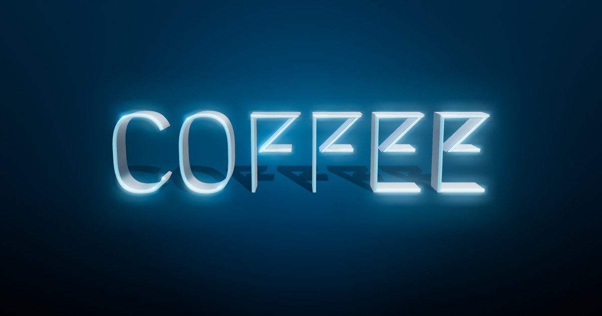 Coffee 3D text effect