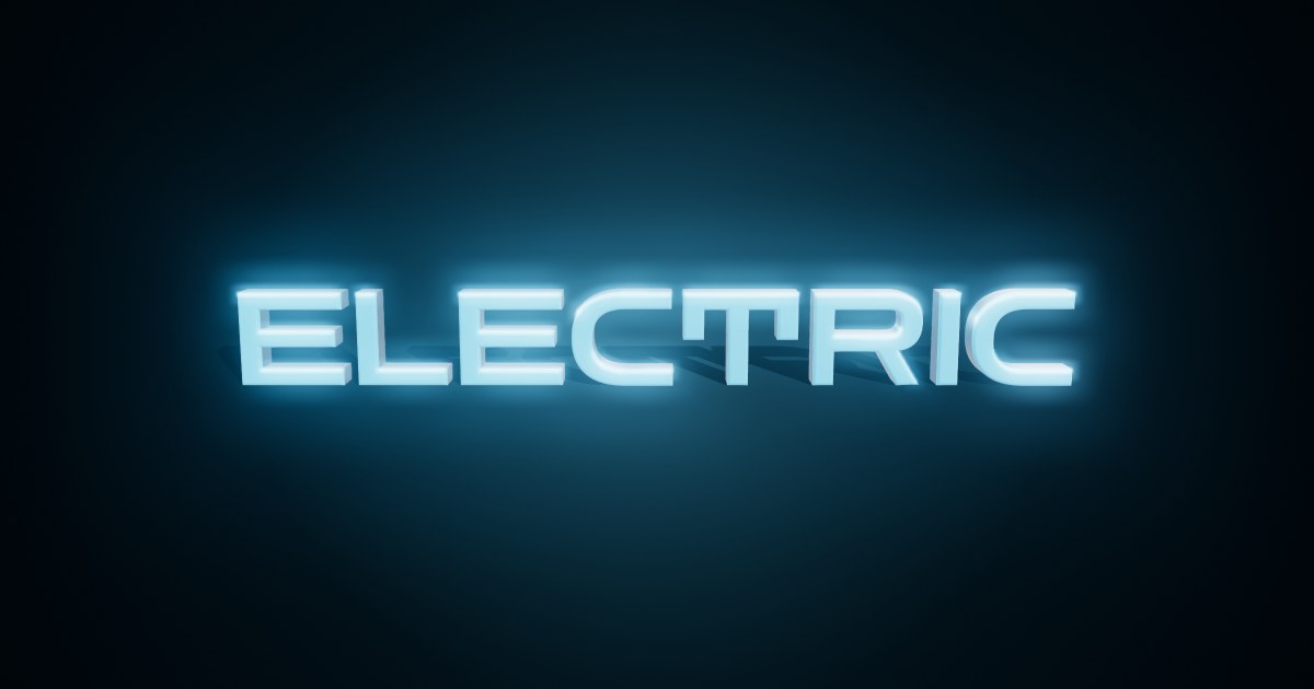 Electric 3D text effect