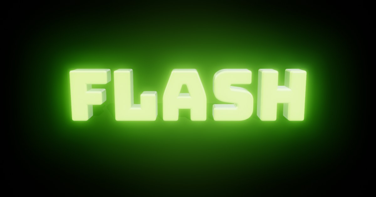 Flash 3D text effect